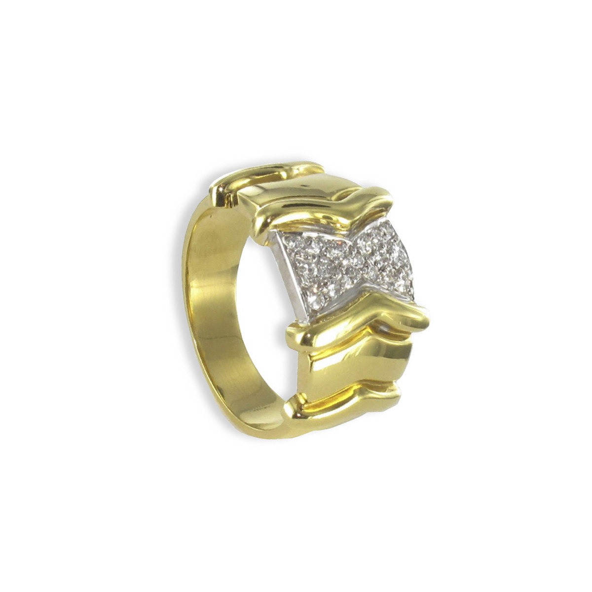 RING 2 GOLD AND SMALL DIAMONDS