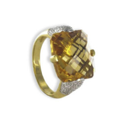 HONEY COLOR NATURAL STONE RING