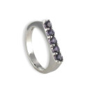 18K GOLD RING WITH 5 AMETHYST