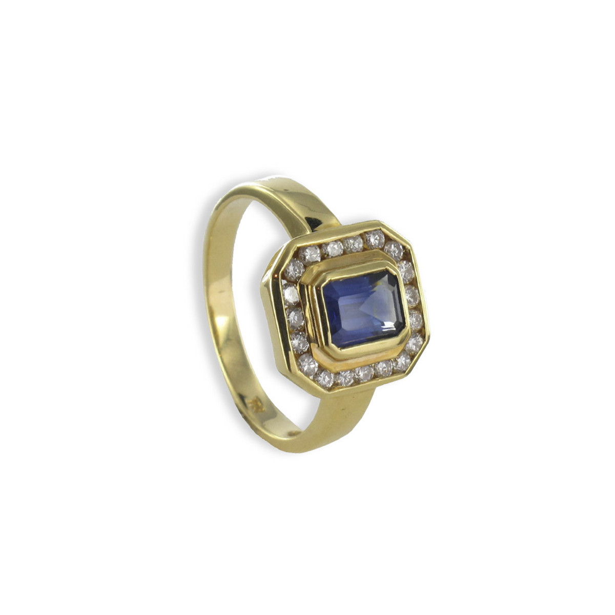 YELLOW GOLD RING WITH SAPPHIRE 1,59 KTES