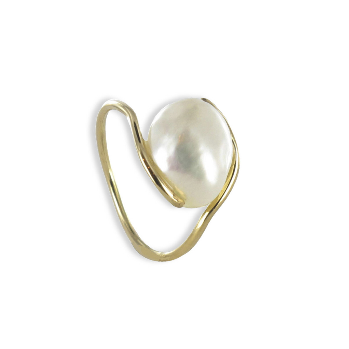 FINE THREAD GOLD RING WITH PEARL