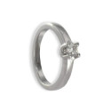 SOLITARIO ORO BLANCO 18K CON DIAMANTE 0,20 CT Y 4 GARRAS