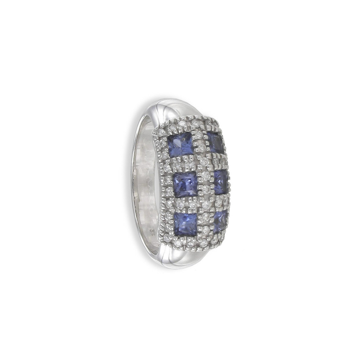 WHITE GOLD RING WITH 6 SAPPHIRES 0.90 CARATS