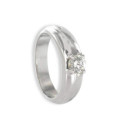 SOLITARIO ORO BLANCO 18K CON DIAMANTE 0,55 CT Y 4 GARRAS