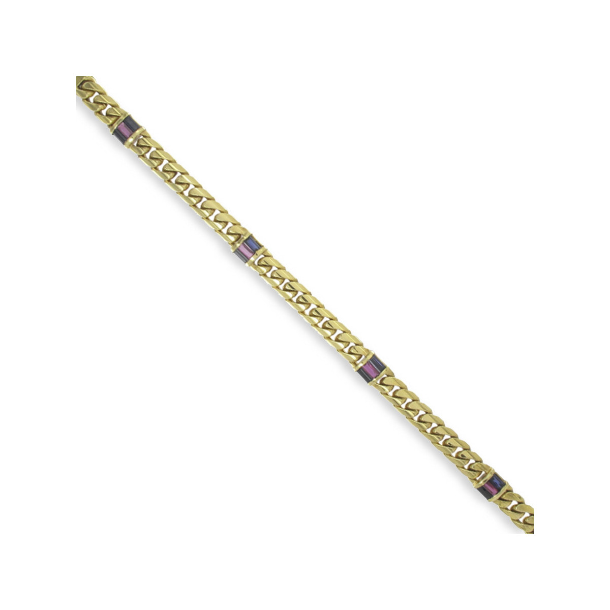 PULSERA DE ORO CON RUBIS Y ZAFIROS
