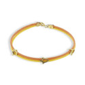 GOLD AND RUBBER BRACELET