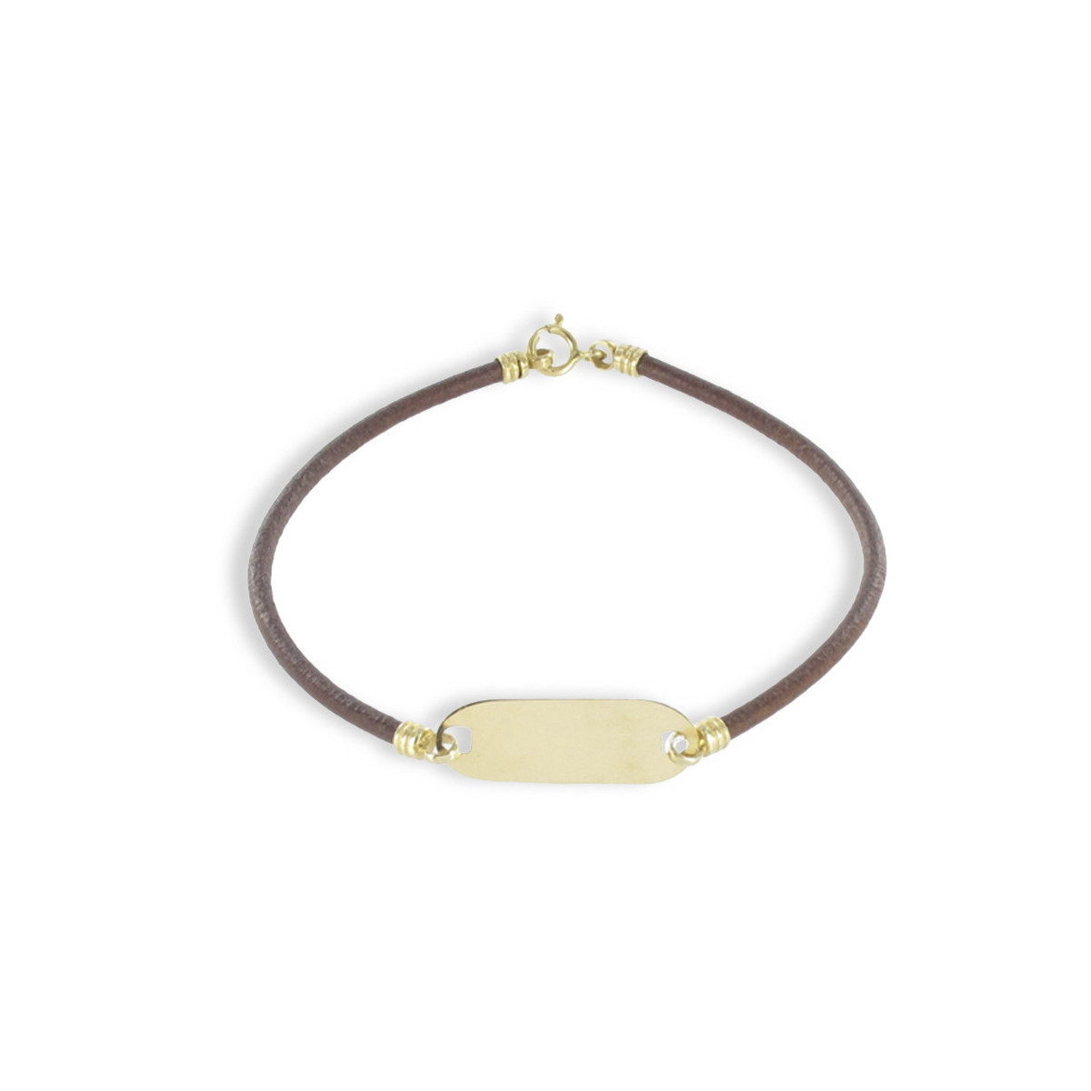 GOLD AND LEATHER BRACELET