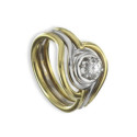SOLITARIO BICOLOR ORO 18K CON DIAMANTE 0,34 CT SOLITARIO BICOLOR ORO 18K CON DIAMANTE 0,34 CT