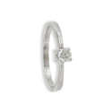 SOLITARIO ORO BLANCO 18K CON DIAMANTE 0,16 CT Y 4 GARRAS