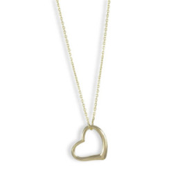 CHAIN WITH YELLOW GOLD HEART