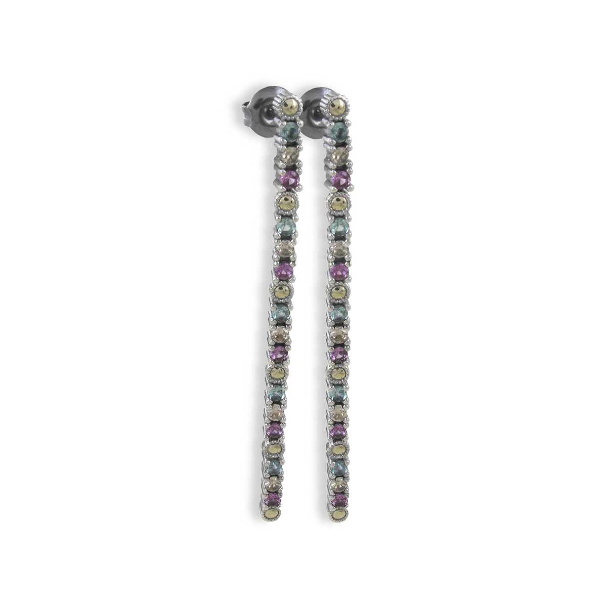 ARTICULATED EARRINGS WITH STONES