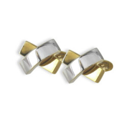 TWO-TONE GOLD CUFFLINKS