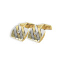 GOLD AND DIAMOND CUFFLINKS