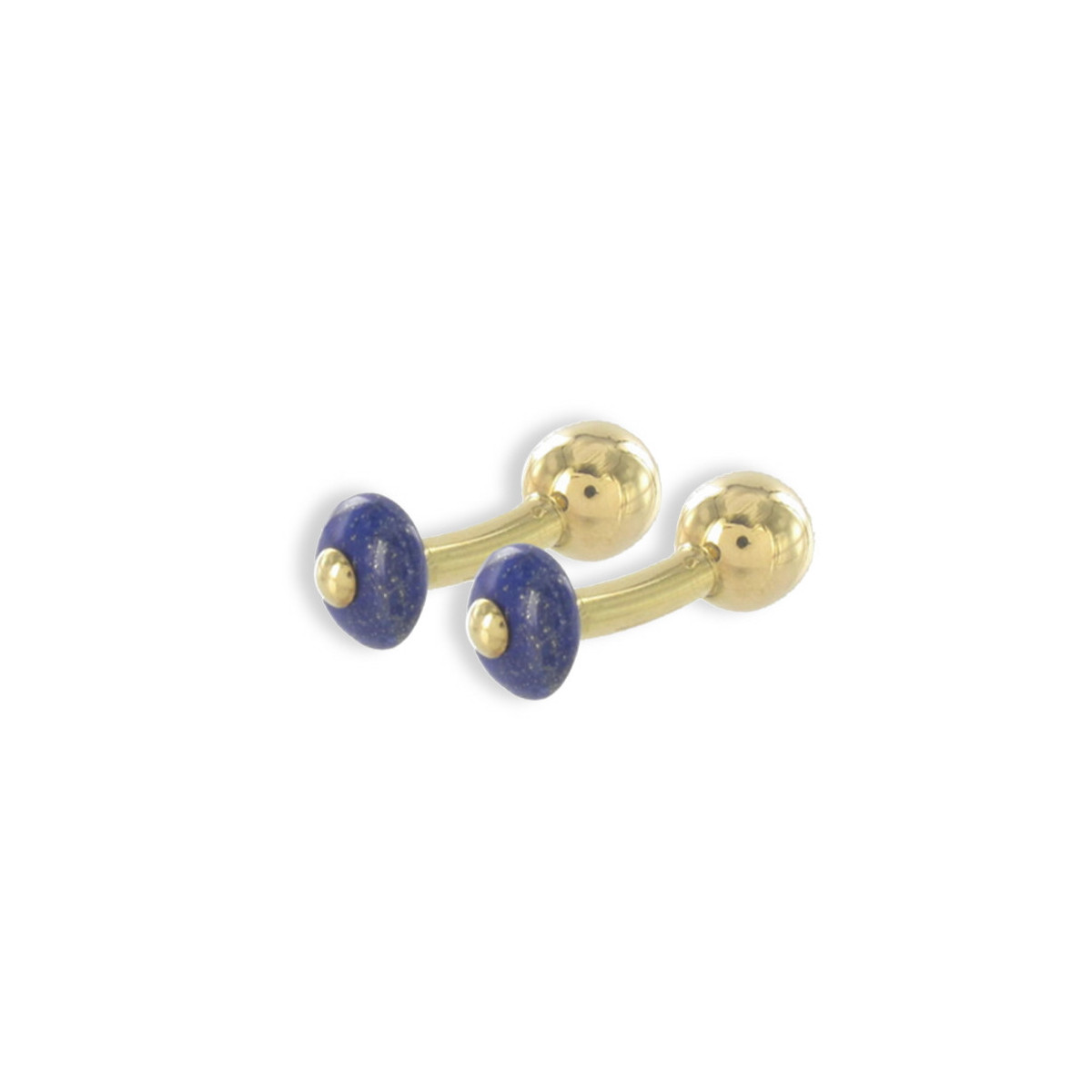 CUFFLINK YELLOW GOLD AND LAPISLAZULI