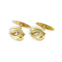 YIN AND YANG GOLD CUFFLINK