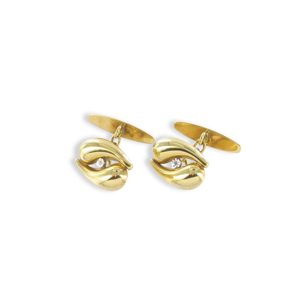 YIN AND YANG GOLD CUFFLINK