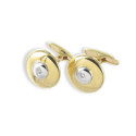 GOLD AND DIAMOND CUFFLINKS