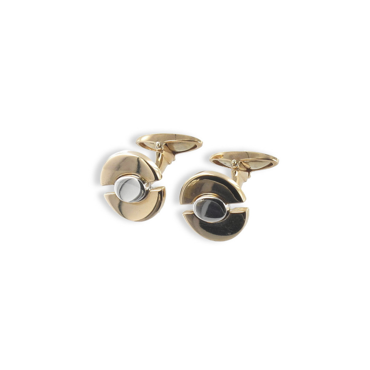 CUFFLINKS ROSE GOLD AND WHITE GOLD