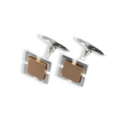 CUFFLINKS WHITE GOLD AND ROSE GOLD
