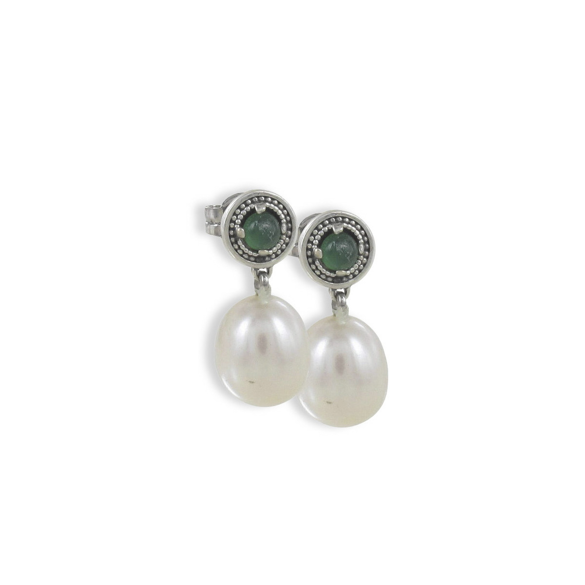 SILVER EARRINGS WITH PEARL PEARL