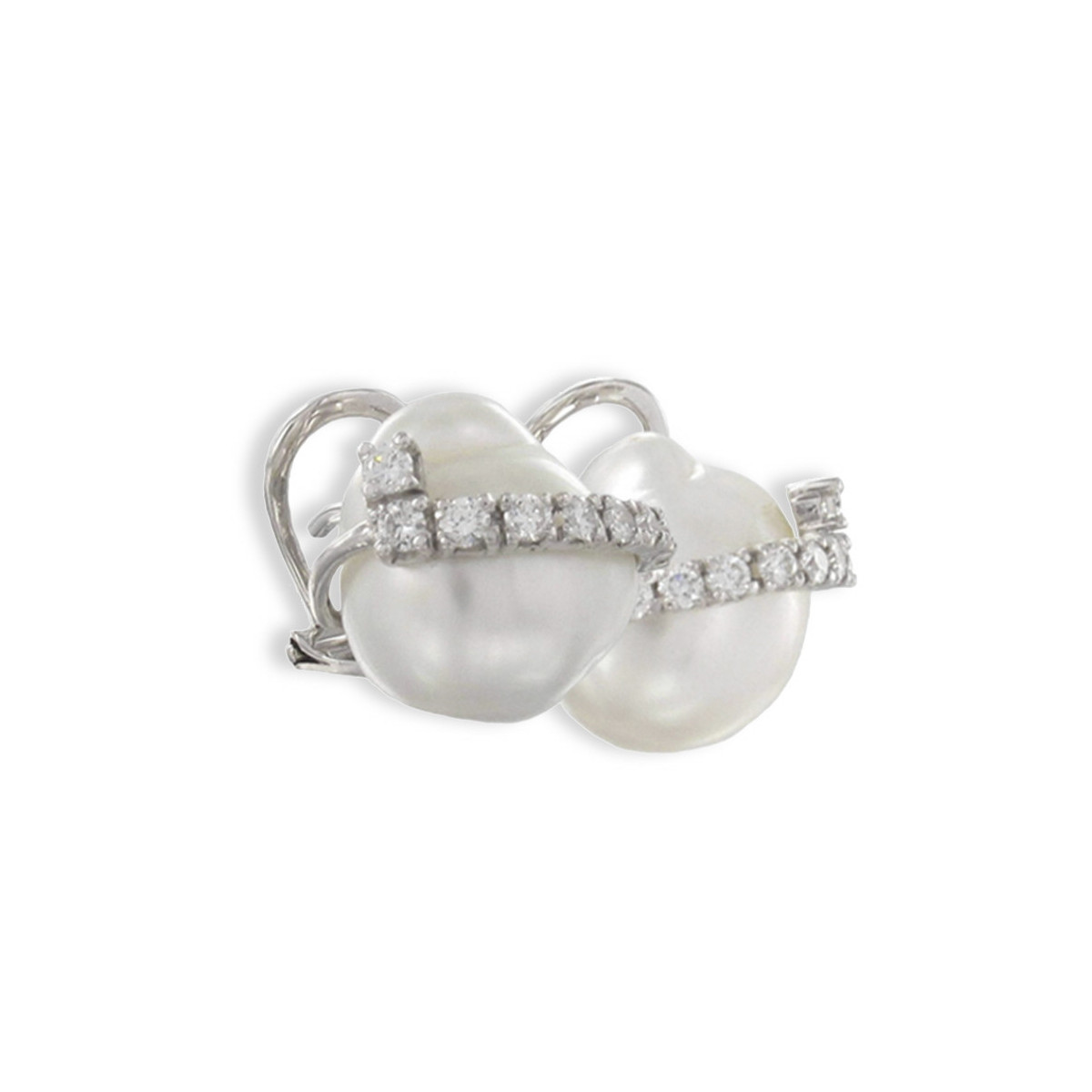 ARRACADES OR PERLA I DIAMANTS