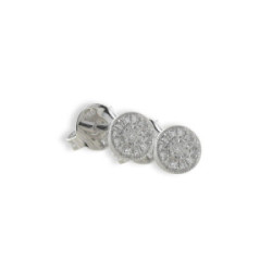 PENDIENTES ORO BLANCO 26 DIAMANTES