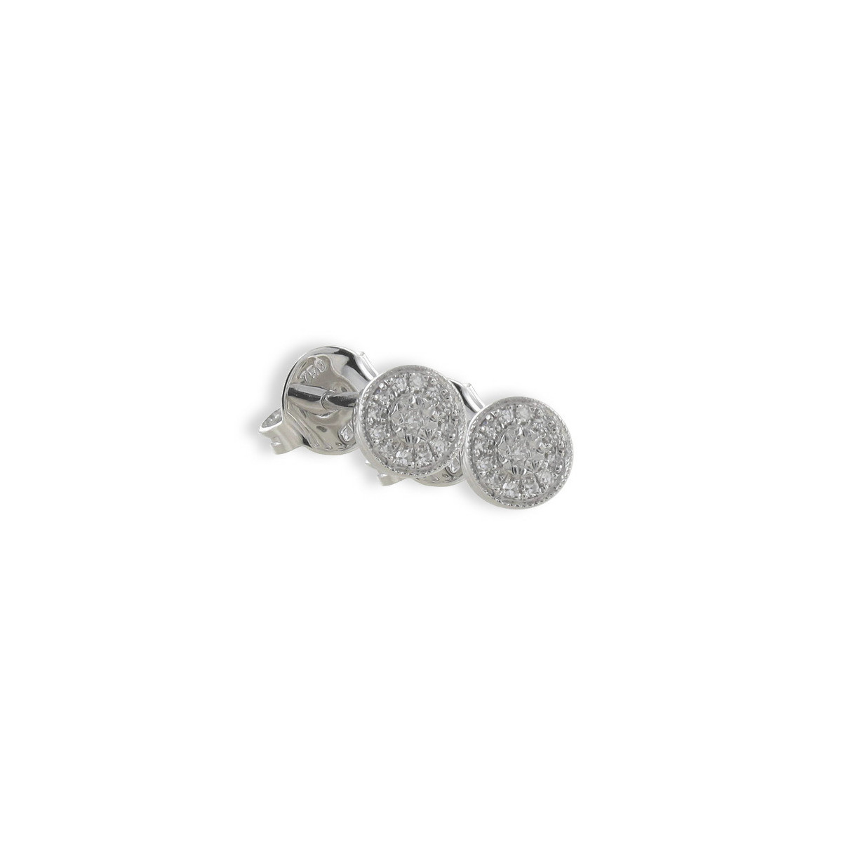 WHITE GOLD EARRINGS 26 DIAMONDS