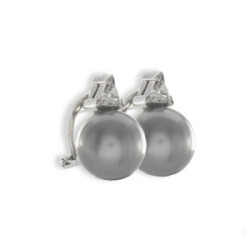 YOU AND ME GOLD EARRINGS WITH PEARLS AND DIAMONDS