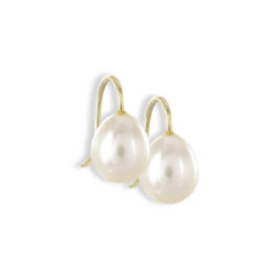 PENDIENTES ORO PERLA FORMA PERA