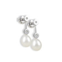 GOLD DIAMOND AND PEARL EARRINGS