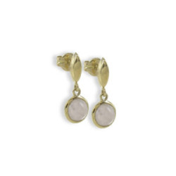 PENDIENTES ORO Y CUARZO