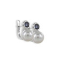 CLASSIC EARRINGS WITH PEARLS AND SAPPHIRES