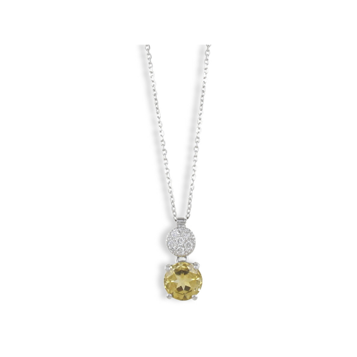 GOLD DIAMOND AND TOPAZ NECKLACE