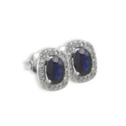 EARRINGS WITH 2 SAPPHIRES AND 44 DIAMONDS