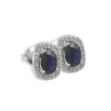 PENDIENTES CON 2  ZAFIROS Y 44 DIAMANTES