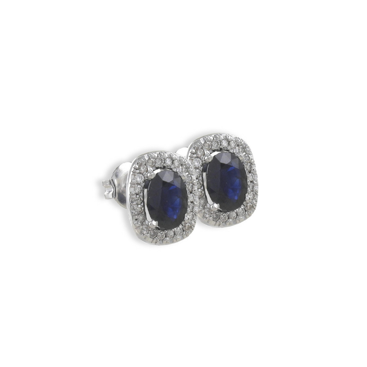 EARRINGS WITH 2 SAPPHIRES AND 44 DIAMONDS
