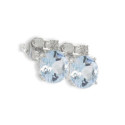 PENDIENTES ORO DIAMANTES Y TOPACIO 4,40 KTES