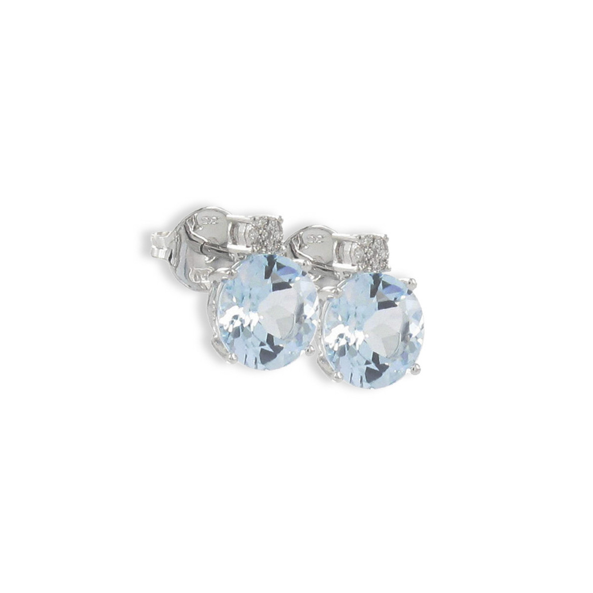 PENDIENTES ORO DIAMANTES Y TOPACIO 4,40 KTES