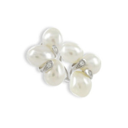 GOLD PEARLS AND DIAMONDS EARRINGS