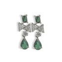 EMERALD AND DIAMONDS GOLD EARRINGS