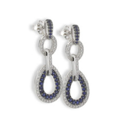 GOLD DIAMOND AND SAPPHIRE EARINGS