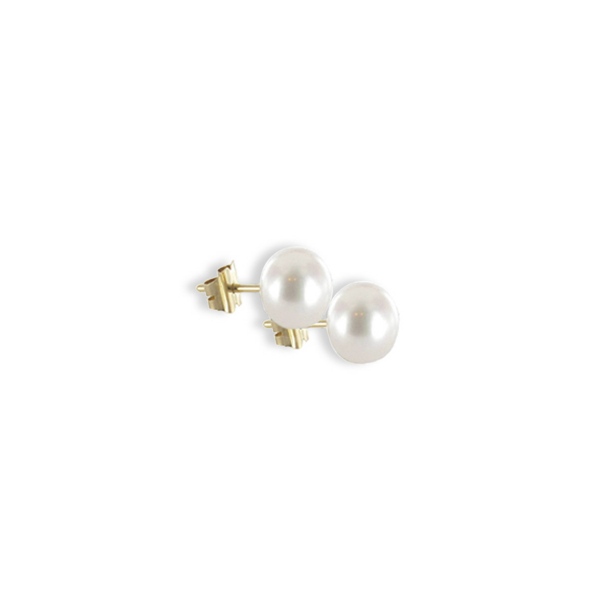 PENDIENTES ORO PERLA 8 MM