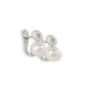 YOU AND ME GOLD PEARL AND DIAMOND EARRINGS