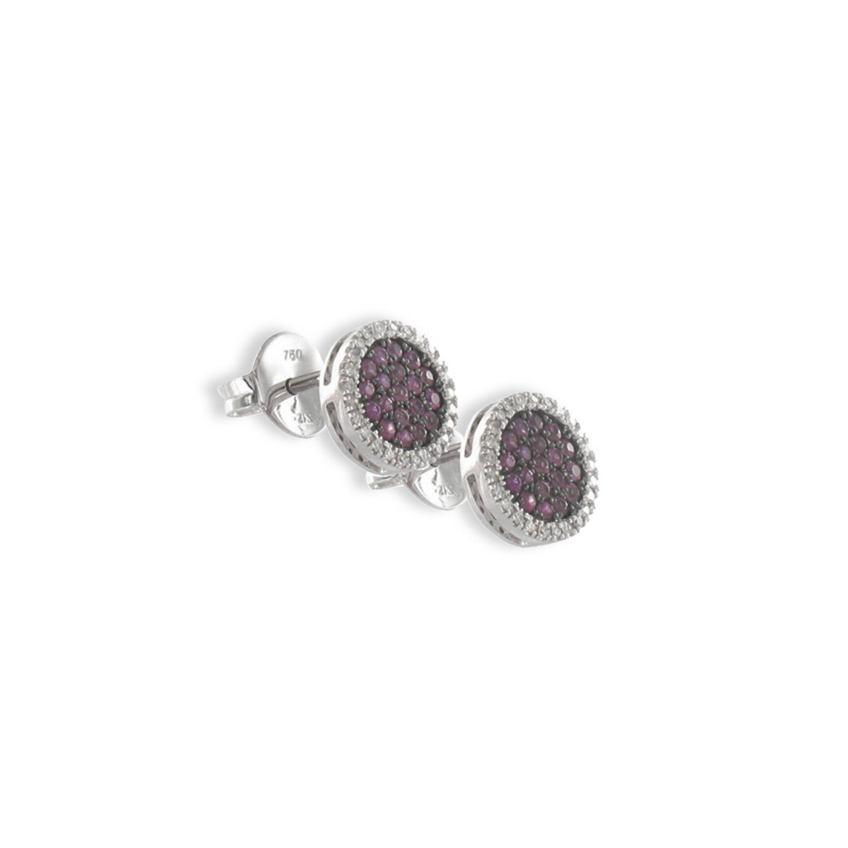 PENDIENTES ORO RUBIS Y DIAMANTES