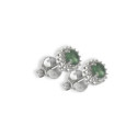 SMALL EMERALD ROSETON EARRINGS