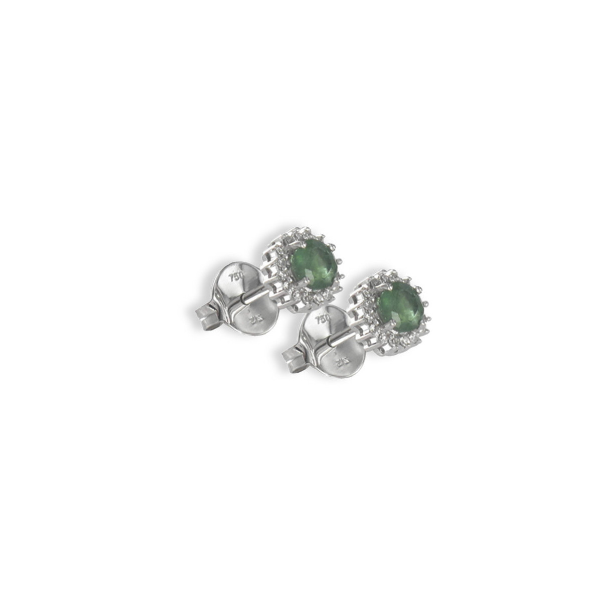 SMALL EMERALD ROSETON EARRINGS