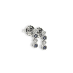 PENDIENTES ORO ZAFIROS Y DIAMANTES