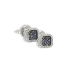 PENDIENTES ORO ZAFIROS Y DIAMANTES