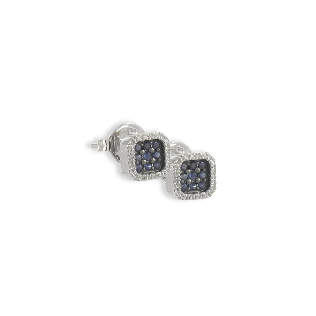 GOLD EARRING SAPPHIRES AND DIAMONDS