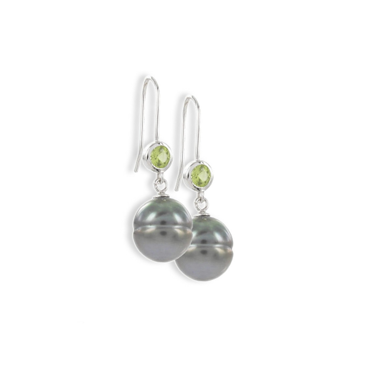 ARRACADES PLATA PERIDOT I PERLA